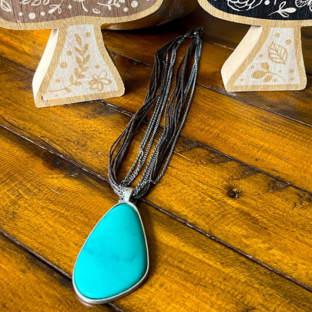 Multi-Strand Turquoise Necklace - Picture 2 of 4